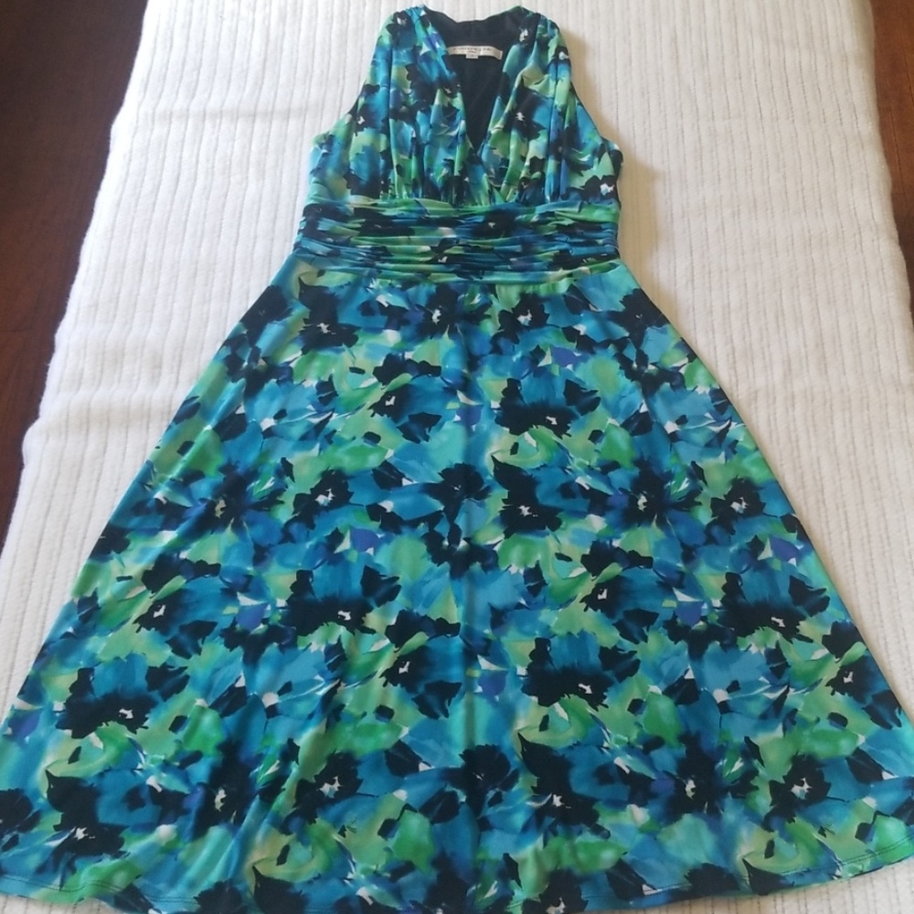 Floral Evan Picone halter dress